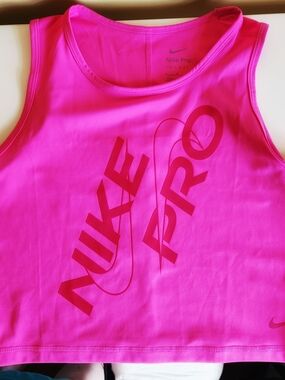 Nike Pro Hot Pink Cropped Tank